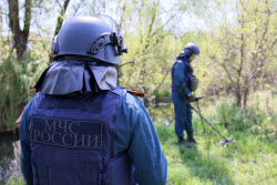 Demining of Lugan River in Lugansk People's Republic