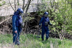 Demining of Lugan River in Lugansk People's Republic