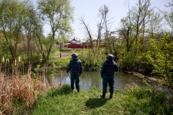 Demining of Lugan River in Lugansk People's Republic
