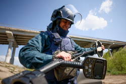 Demining of Lugan River in Lugansk People's Republic