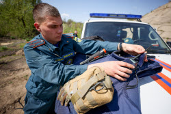 Demining of Lugan River in Lugansk People's Republic