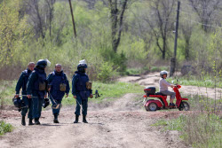 Demining of Lugan River in Lugansk People's Republic