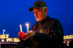 Torchlight procession ahead of Armenian Genocide Remembrance Day in Yerevan