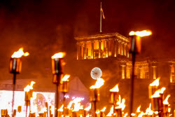 Torchlight procession ahead of Armenian Genocide Remembrance Day in Yerevan