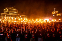 Torchlight procession ahead of Armenian Genocide Remembrance Day in Yerevan