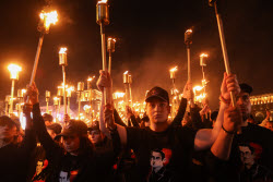 Torchlight procession ahead of Armenian Genocide Remembrance Day in Yerevan