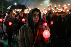 Torchlight procession ahead of Armenian Genocide Remembrance Day in Yerevan
