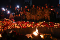 Torchlight procession ahead of Armenian Genocide Remembrance Day in Yerevan