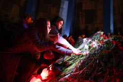 Torchlight procession ahead of Armenian Genocide Remembrance Day in Yerevan