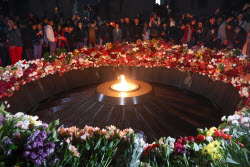 Torchlight procession ahead of Armenian Genocide Remembrance Day in Yerevan