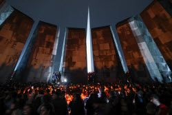 Torchlight procession ahead of Armenian Genocide Remembrance Day in Yerevan