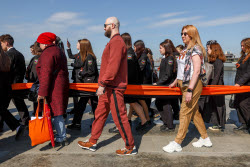 St George Ribbon patriotic campaign in Kazan, Russia
