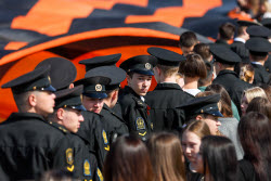 St George Ribbon patriotic campaign in Kazan, Russia