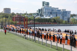 St George Ribbon patriotic campaign in Kazan, Russia
