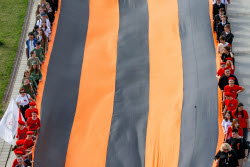 St George Ribbon patriotic campaign in Kazan, Russia