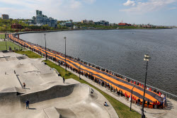 St George Ribbon patriotic campaign in Kazan, Russia