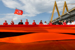 St George Ribbon patriotic campaign in Kazan, Russia