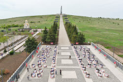 Victory Dictation event in Donetsk People's Republic