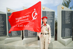 Victory Dictation event in Donetsk People's Republic