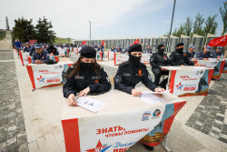 Victory Dictation event in Donetsk People's Republic