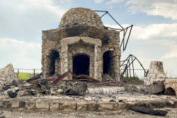 Burned-down New Jerusalem church complex in Belgorod Region, Russia