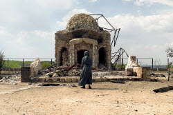 Burned-down New Jerusalem church complex in Belgorod Region, Russia