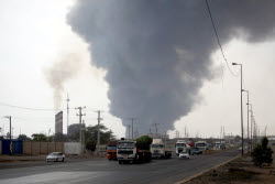 Explosion at Rajaie port in city of Bandar Abbas southern Iran