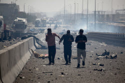 Explosion at Rajaie port in city of Bandar Abbas southern Iran