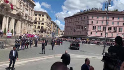 Pope Francis' coffin arrives at Basilica of Santa Maria Maggiore