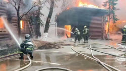 Fire at banya complex in Moscow