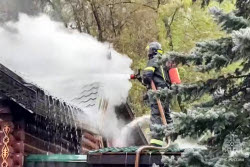 Fire at banya complex in Moscow