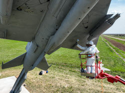 Monument to MiG-21 aircraft under renovation in Kherson Region