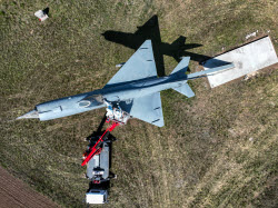 Monument to MiG-21 aircraft under renovation in Kherson Region