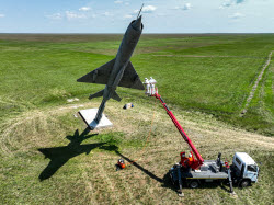 Monument to MiG-21 aircraft under renovation in Kherson Region