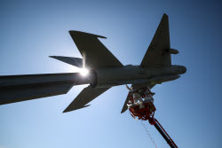 Monument to MiG-21 aircraft under renovation in Kherson Region
