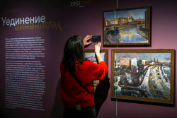 Press preview of exhibition of artworks by Alexandra Bychkova and Sergei Koltsov