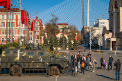 Выставка трофейной техники во Владивостоке