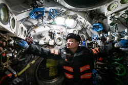 Russia's Northern Fleet search-and-rescue exercises in Sea of Barents