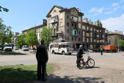 Последствия обстрела Горловки