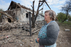 Последствия обстрела Горловки