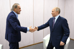 Встреча президента РФ Путина с режиссером Стоуном в Москве
