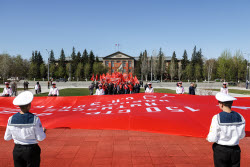 Марш-эстафета "Наша Великая Победа" в Новосибирске