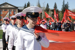 Марш-эстафета "Наша Великая Победа" в Новосибирске