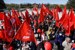 Марш-эстафета "Наша Великая Победа" в Новосибирске