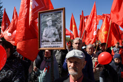Марш-эстафета "Наша Великая Победа" в Новосибирске