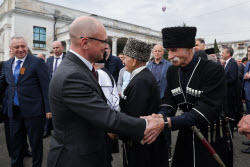 Launch of Dioscuria electric train between Sirius, Russia and Sukhum, Abkhazia
