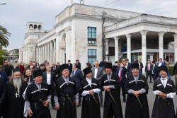 Launch of Dioscuria electric train between Sirius, Russia and Sukhum, Abkhazia
