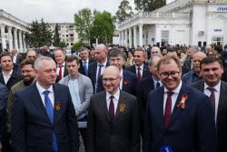 Launch of Dioscuria electric train between Sirius, Russia and Sukhum, Abkhazia