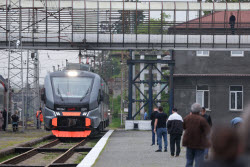 Launch of Dioscuria electric train between Sirius, Russia and Sukhum, Abkhazia