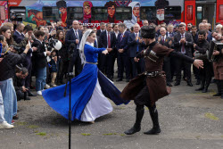 Launch of Dioscuria electric train between Sirius, Russia and Sukhum, Abkhazia